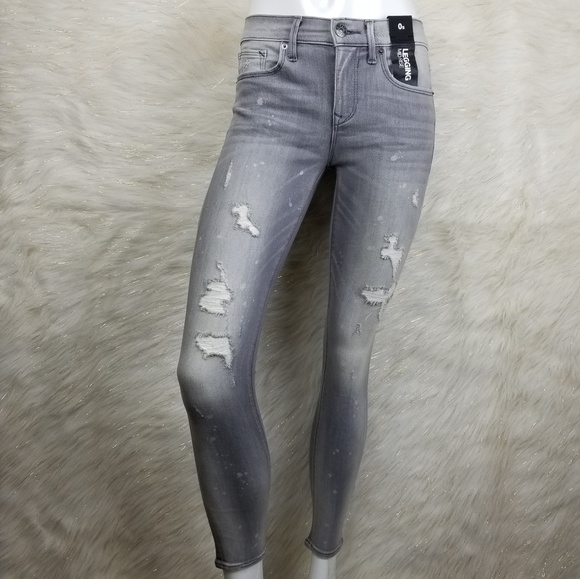 Express Distressed Mid RISE Legging Size 0 Short - Picture 5 of 8